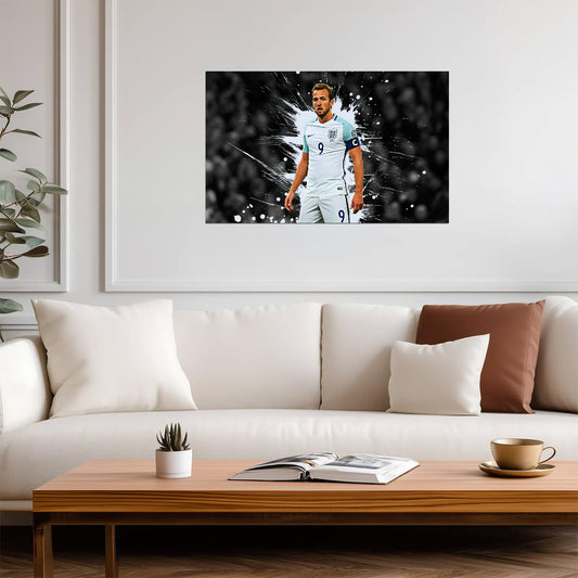 Harry Kane Stylized Art | Soccer Star Poster | England Football Print - Sports Poster