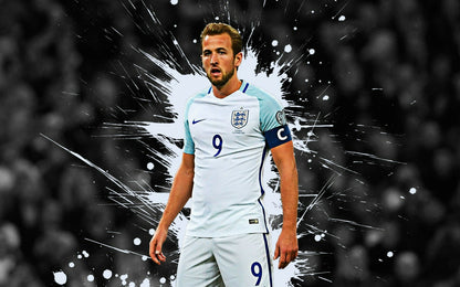 Harry Kane Stylized Art | Soccer Star Poster | England Football Print - Sports Poster