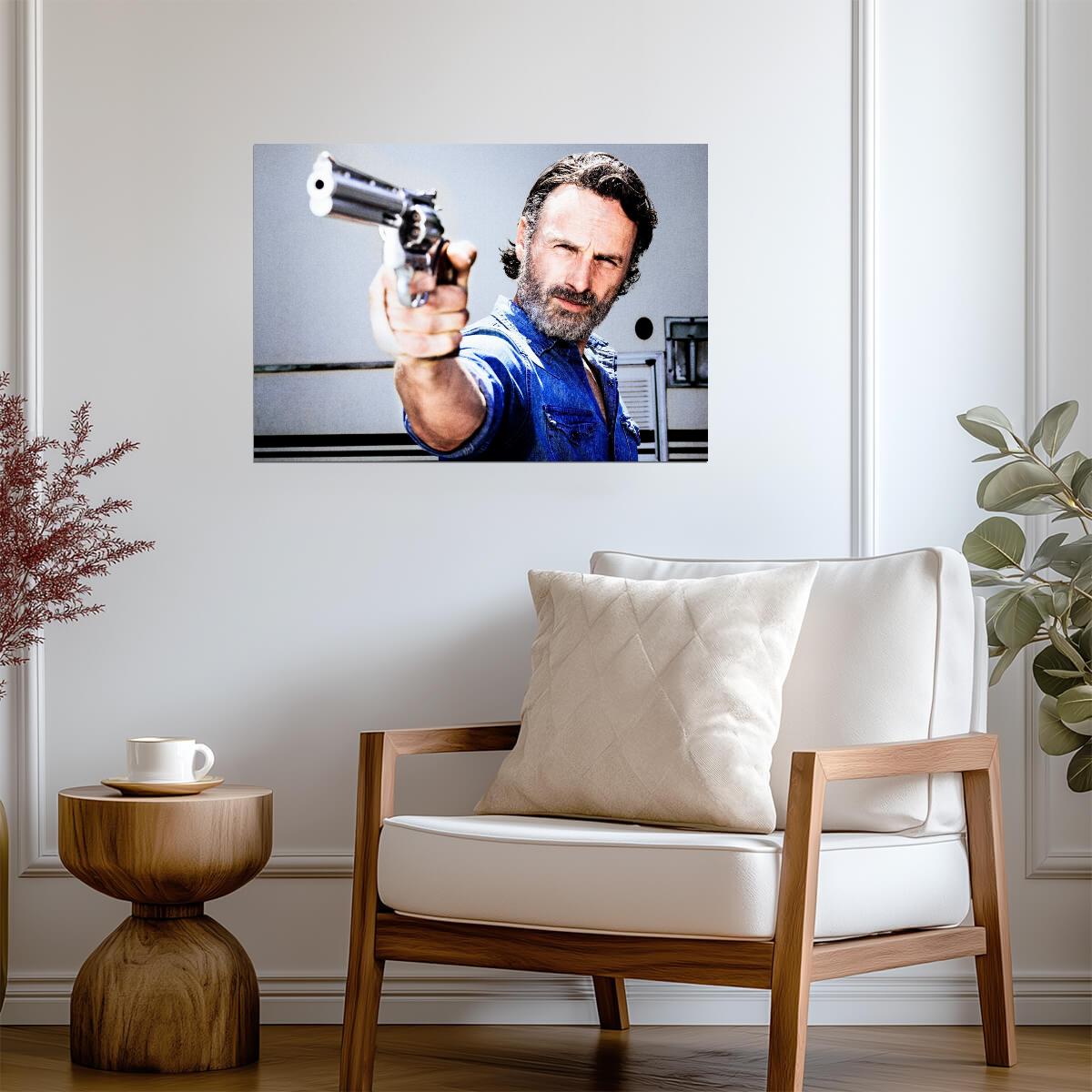 The Walking Dead Rick Grimes Aiming Colt Python | TV Show Poster | Andrew Lincoln Art - Movies & TV Poster