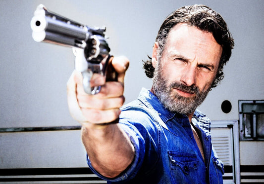 The Walking Dead Rick Grimes Aiming Colt Python | TV Show Poster | Andrew Lincoln Art - Movies & TV Poster