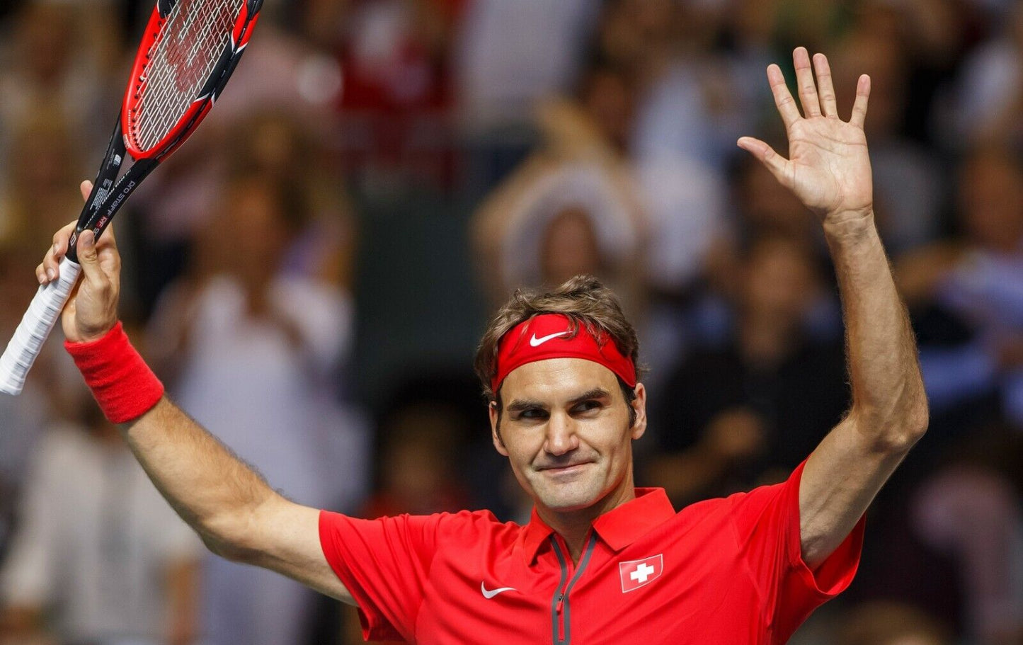 Roger Federer Swiss Tennis Legend | Tennis Poster | Victory Celebration Photo - Sports Poster