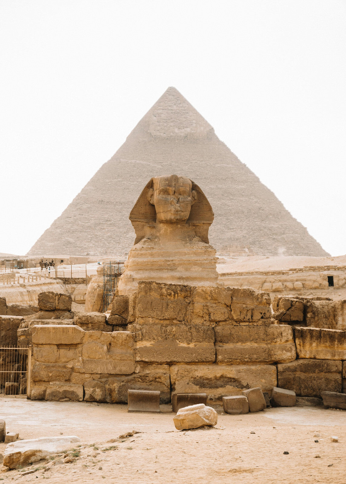 Great Sphinx of Giza and Pyramid | Egypt Photography Print | Ancient Landmark Poster - Photography Poster