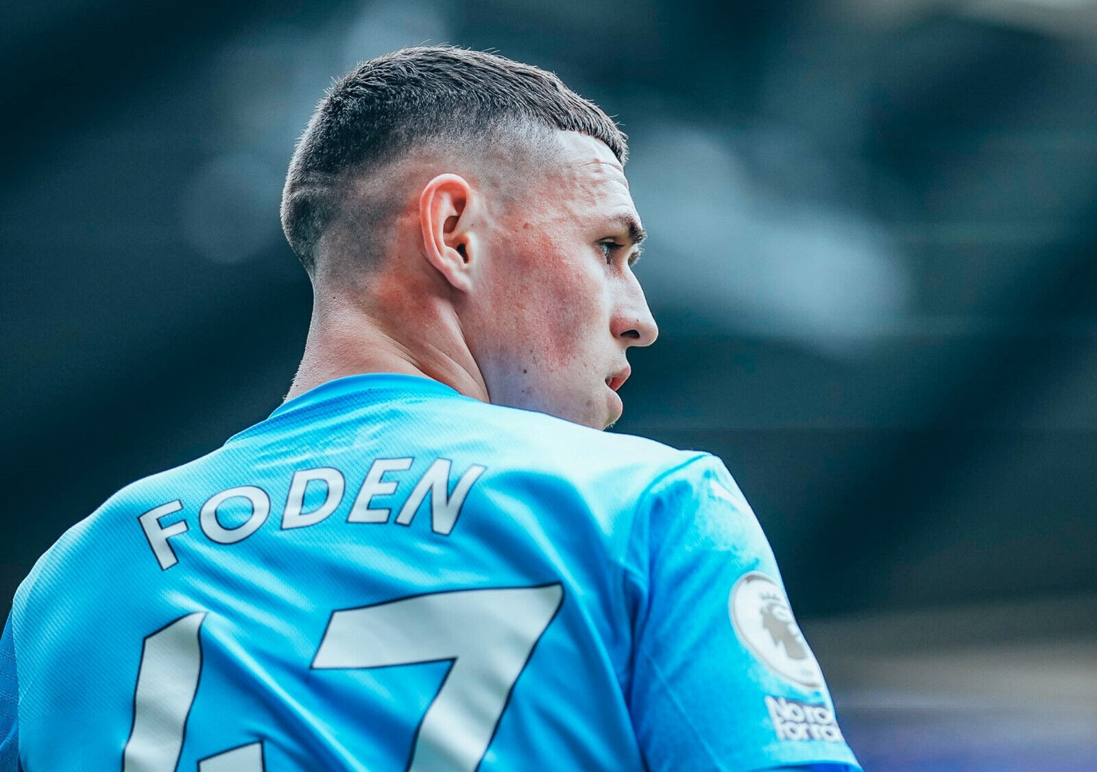 Phil Foden Manchester City | Close Up Portrait Poster | Soccer Star Wall Art - Sports Poster