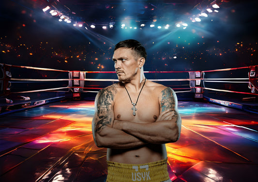 Oleksandr Usyk Arms Crossed Art | Boxing Champion Poster | Combat Sports Print - Sports Poster