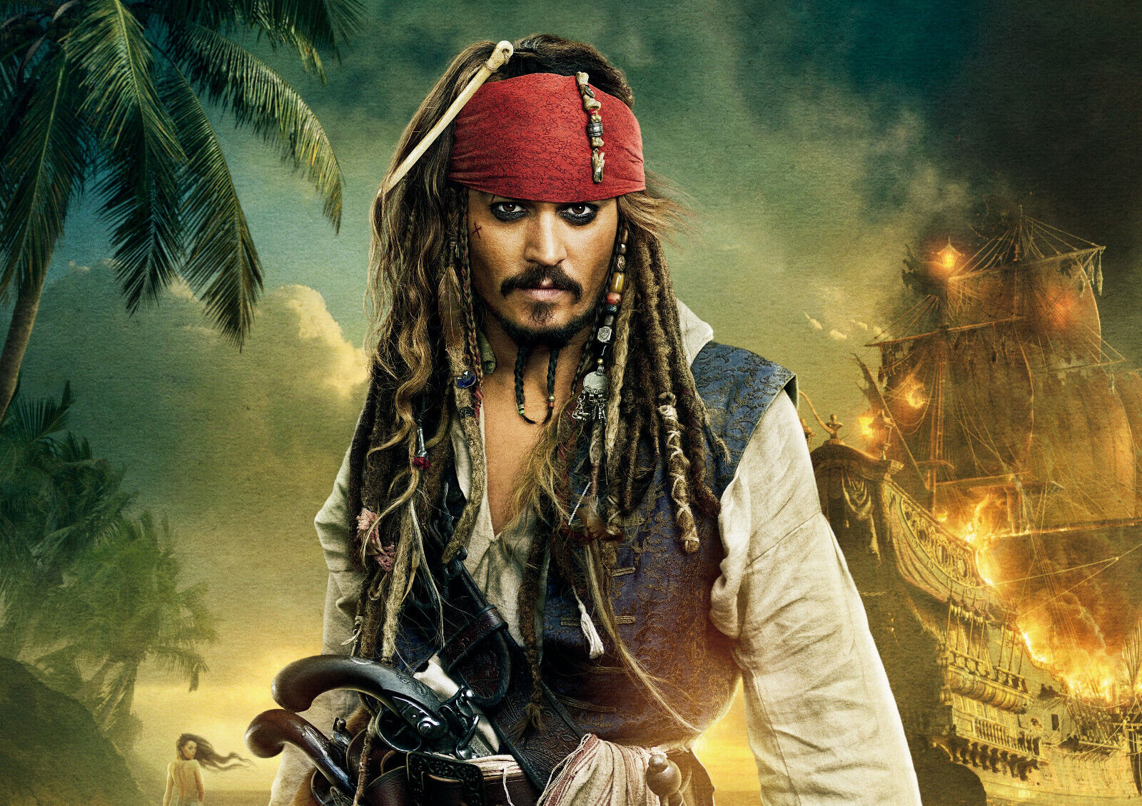 Pirates of the Caribbean Captain Jack Sparrow | Johnny Depp Movie Poster | Adventure Film Art - Movies & TV Poster
