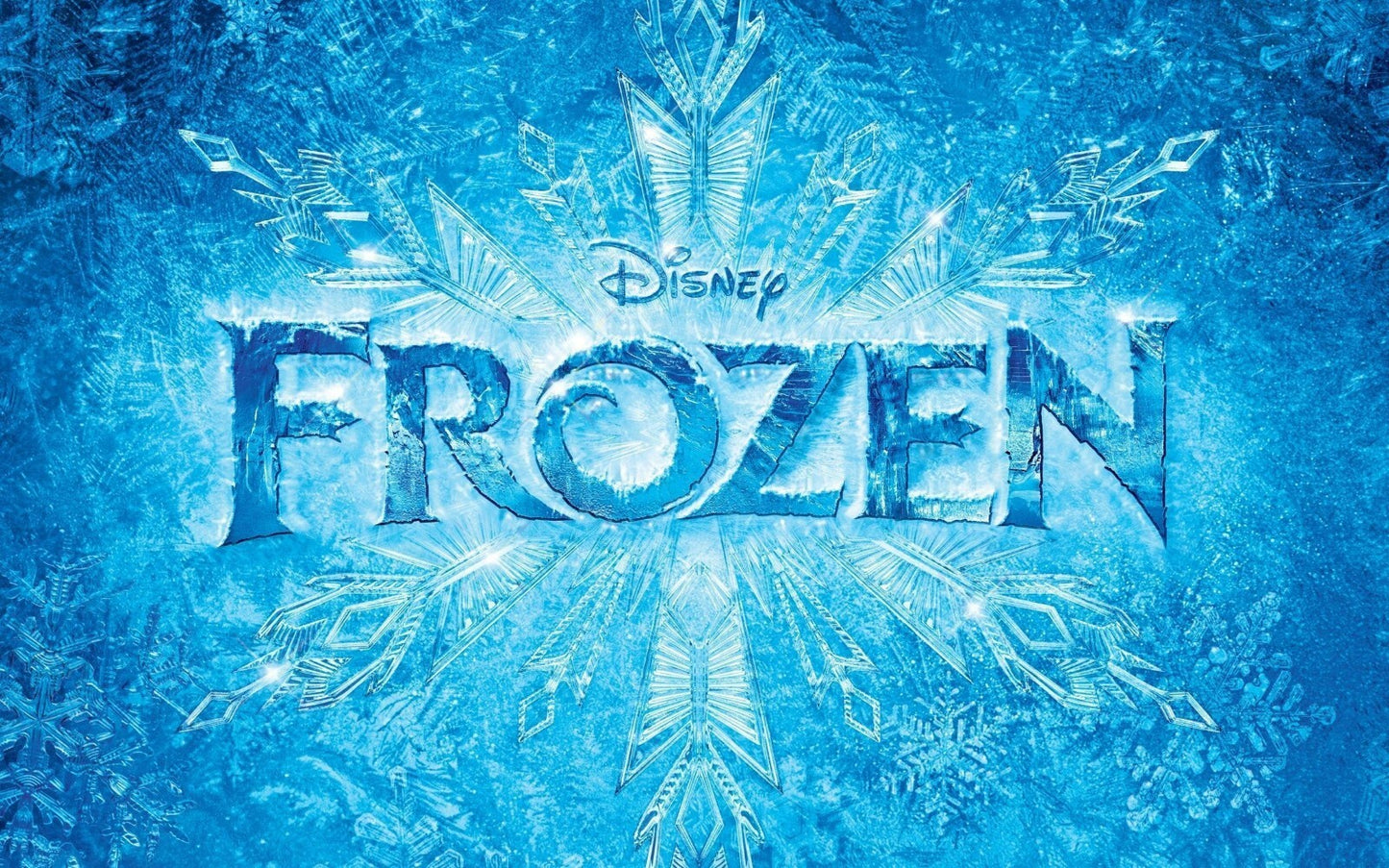 Frozen Icy Title Logo | Animated Movie Poster | Snowflake Wall Art - Movies & TV Poster