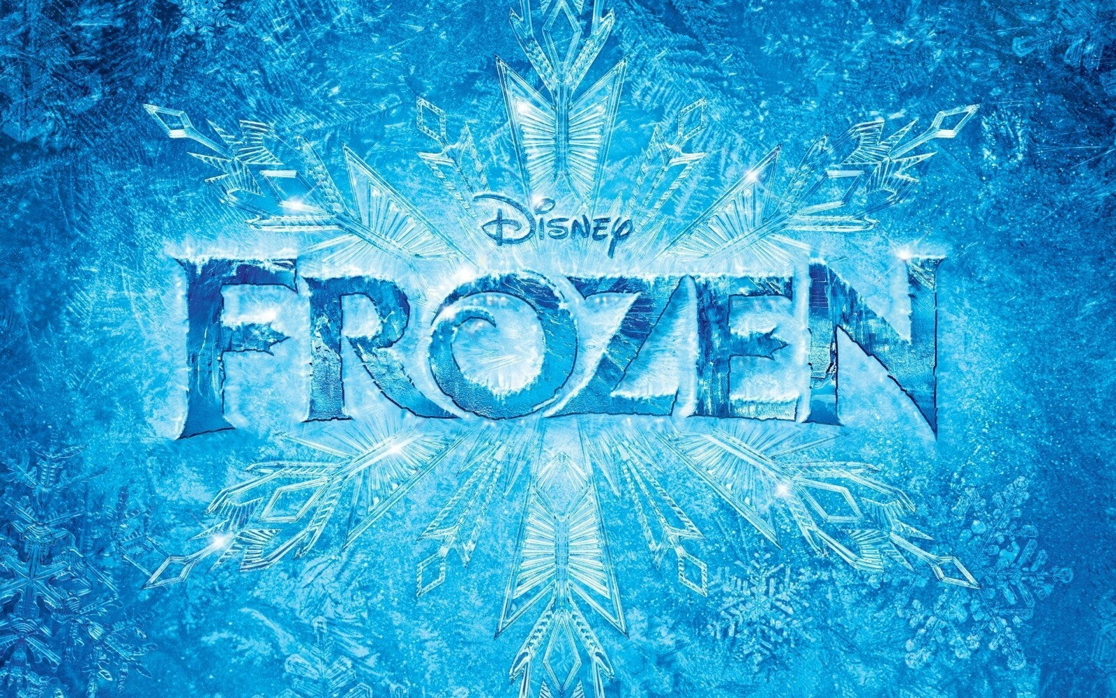 Frozen Icy Title Logo | Animated Movie Poster | Snowflake Wall Art - Movies & TV Poster