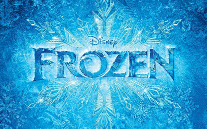 Frozen Icy Title Logo | Animated Movie Poster | Snowflake Wall Art - Movies & TV Poster
