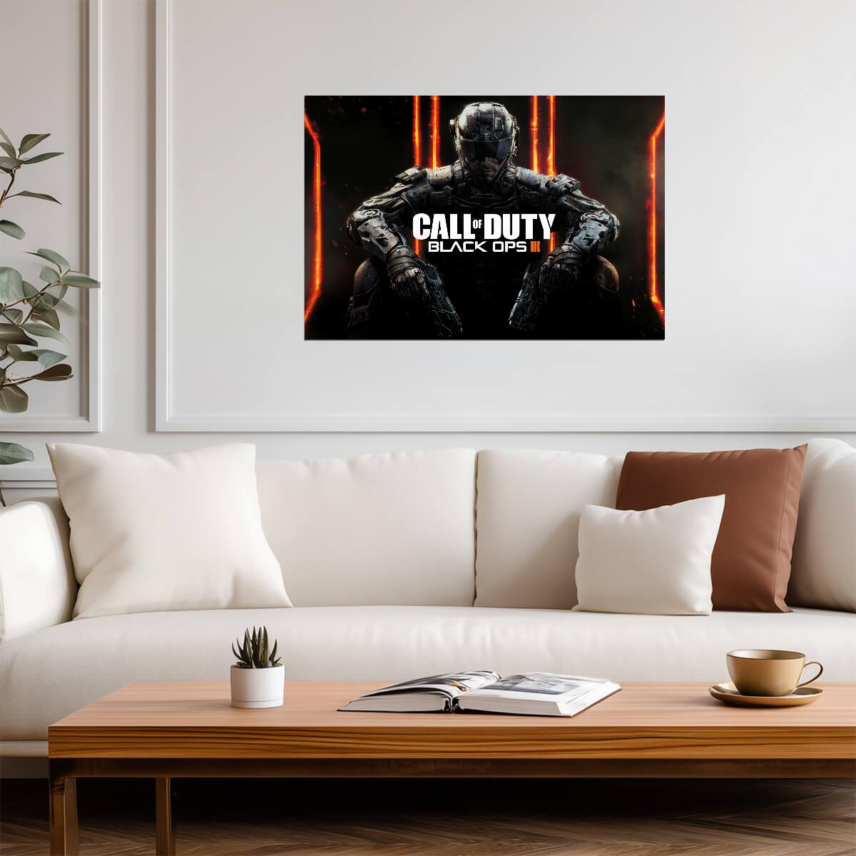 Call of Duty Black Ops III | Key Art Future Soldier | Futuristic FPS Gaming Art - Video Games Poster