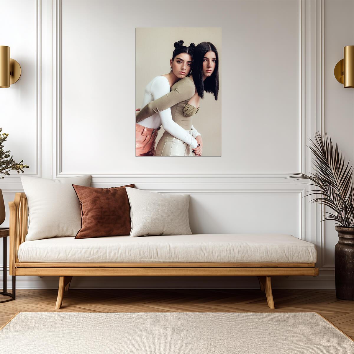Charli and Dixie D'Amelio | Influencer Sisters | Wall Decor Poster - Celebrities Poster