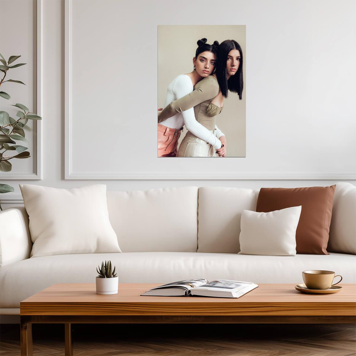 Charli and Dixie D'Amelio | Influencer Sisters | Wall Decor Poster - Celebrities Poster