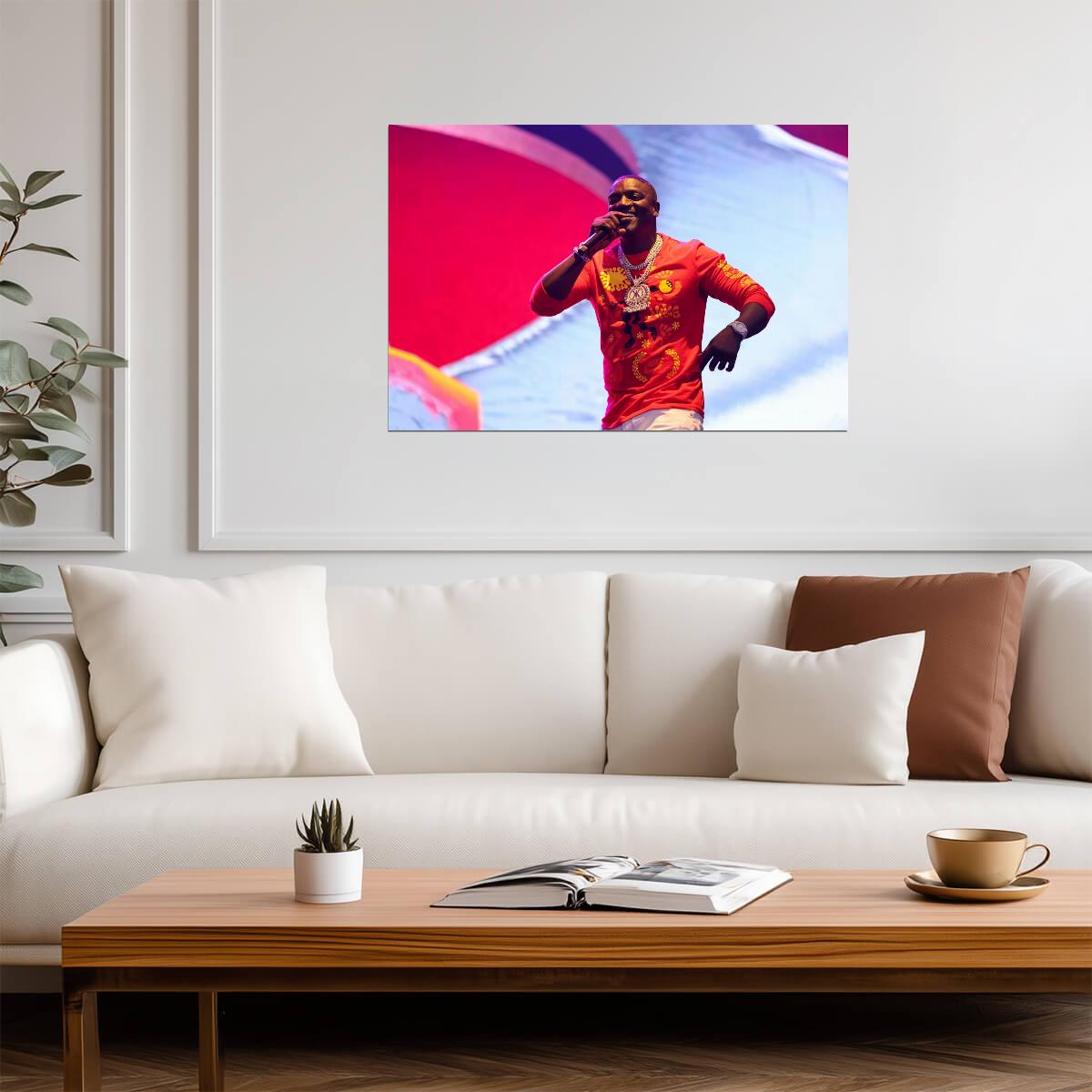 Akon Live Performance | Concert Poster | Hip Hop Music Art - Music Poster
