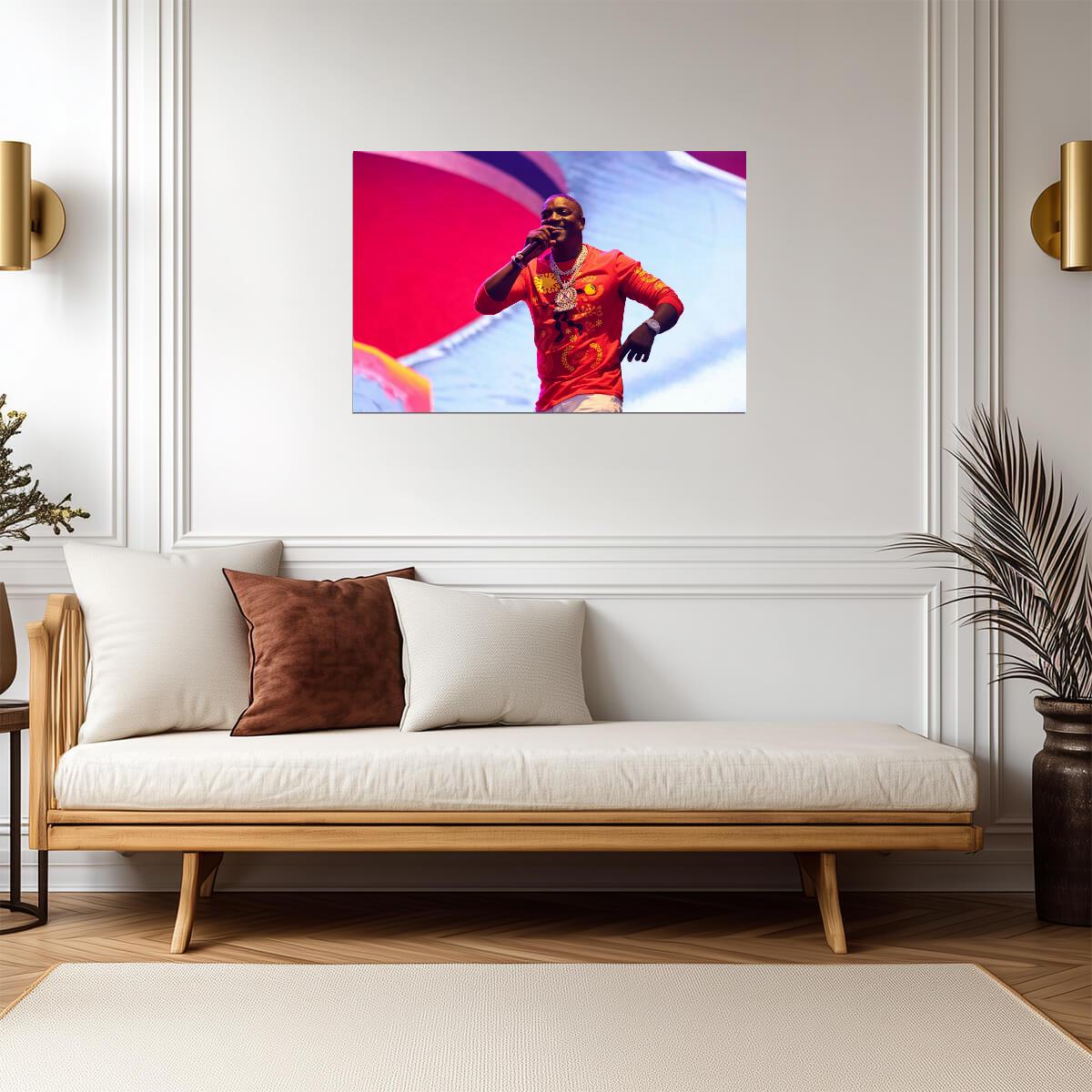 Akon Live Performance | Concert Poster | Hip Hop Music Art - Music Poster