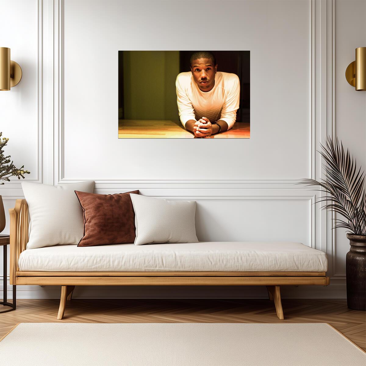 Michael B. Jordan Pensive Portrait | Celebrity Photo Poster | Modern Actor Wall Art - Celebrities Poster