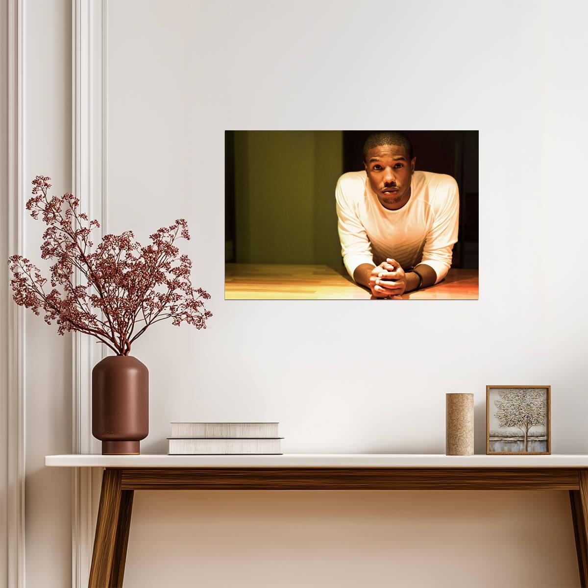 Michael B. Jordan Pensive Portrait | Celebrity Photo Poster | Modern Actor Wall Art - Celebrities Poster