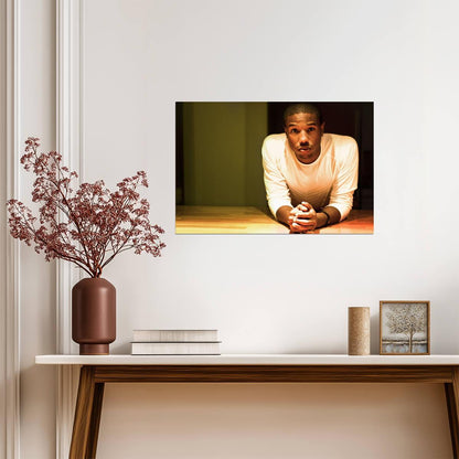 Michael B. Jordan Pensive Portrait | Celebrity Photo Poster | Modern Actor Wall Art - Celebrities Poster