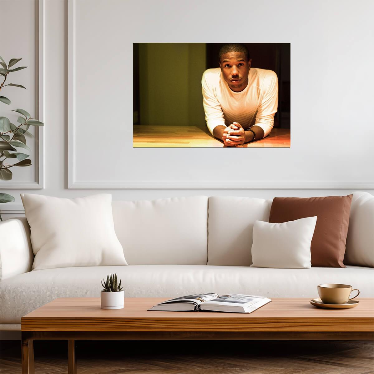Michael B. Jordan Pensive Portrait | Celebrity Photo Poster | Modern Actor Wall Art - Celebrities Poster