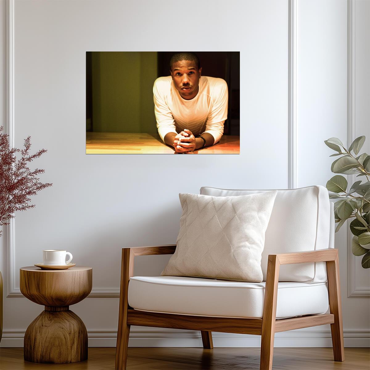 Michael B. Jordan Pensive Portrait | Celebrity Photo Poster | Modern Actor Wall Art - Celebrities Poster