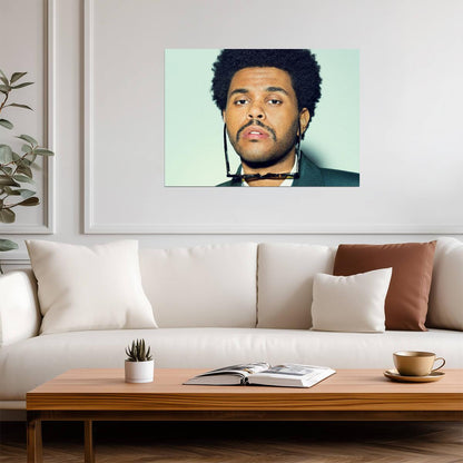 The Weeknd Close-Up Portrait | Modern Music Poster | R&B Star Wall Art - Music Poster