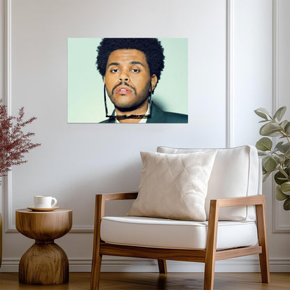 The Weeknd Close-Up Portrait | Modern Music Poster | R&B Star Wall Art - Music Poster
