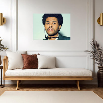 The Weeknd Close-Up Portrait | Modern Music Poster | R&B Star Wall Art - Music Poster