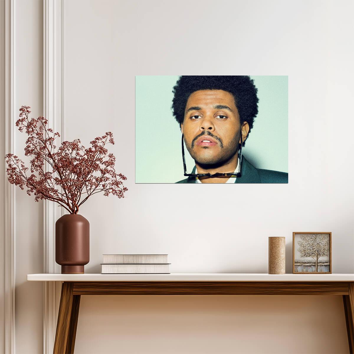 The Weeknd Close-Up Portrait | Modern Music Poster | R&B Star Wall Art - Music Poster