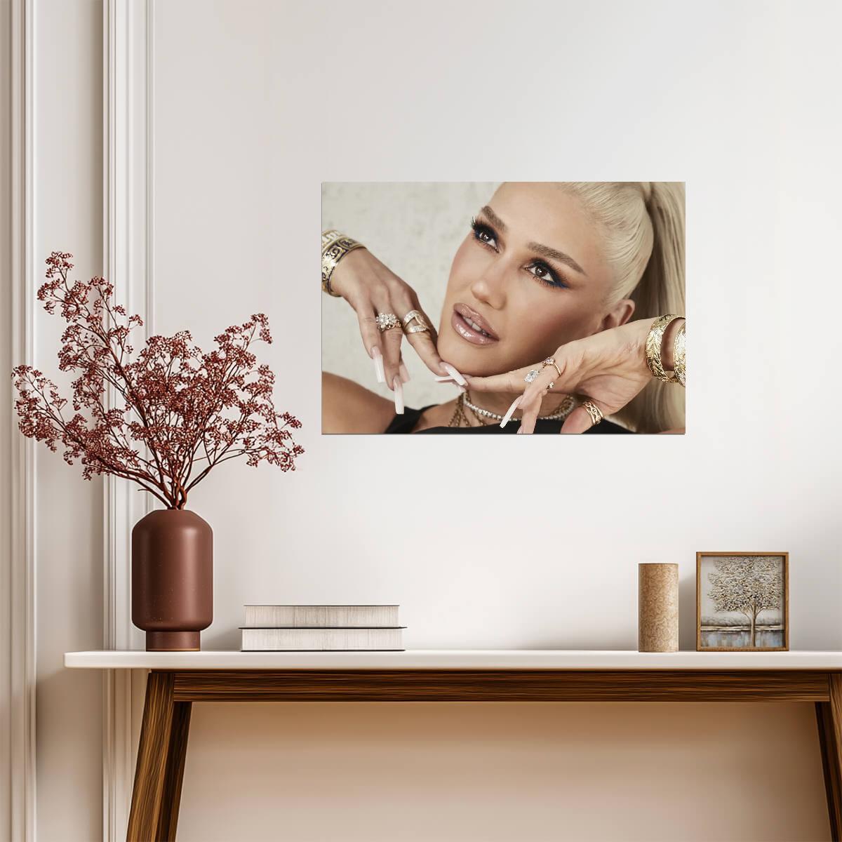 Gwen Stefani Glamour Photoshoot | Pop Music Poster | Celebrity Wall Art - Music Poster