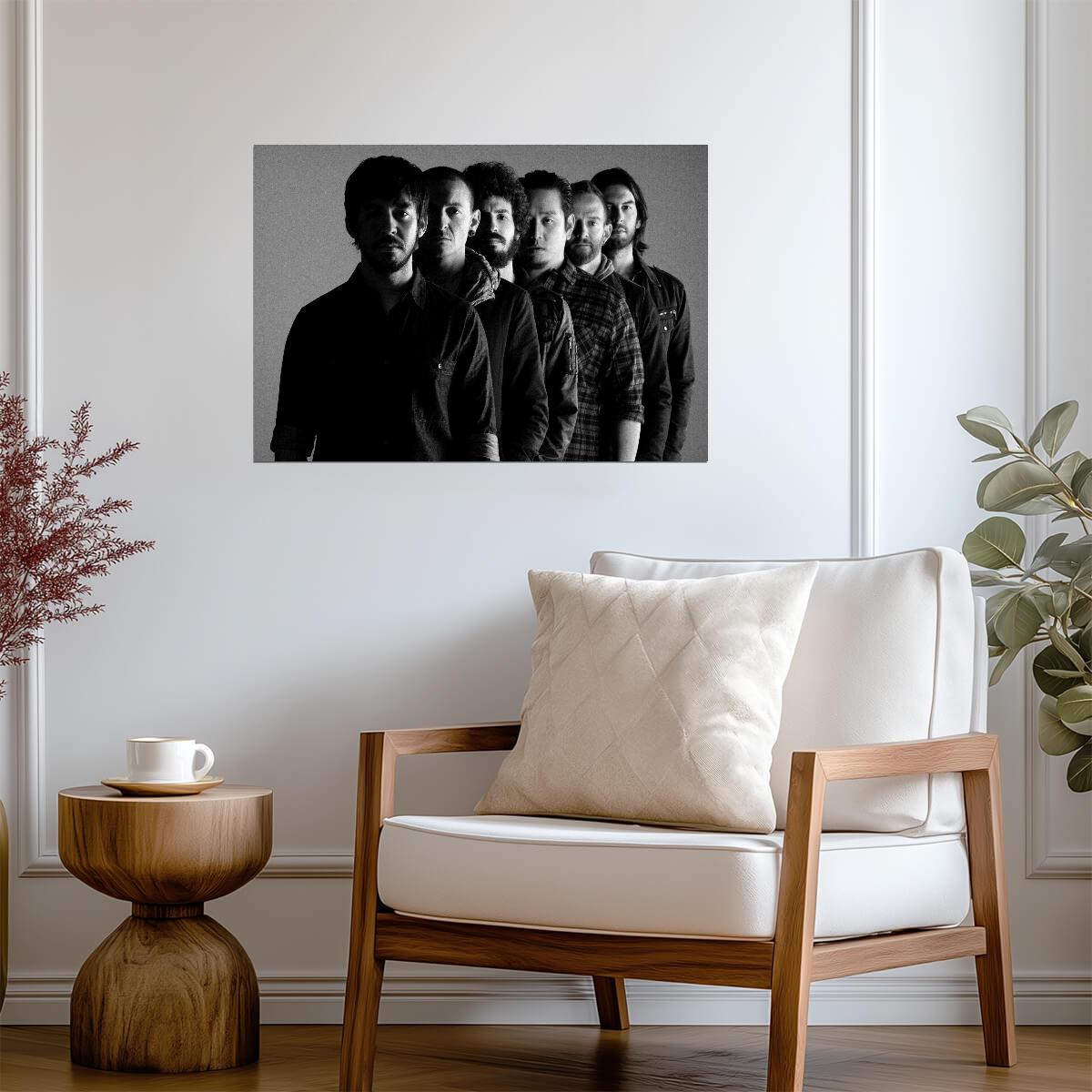 Linkin Park Band Photo | Black and White Music Poster | Alternative Rock Wall Art - Music Poster