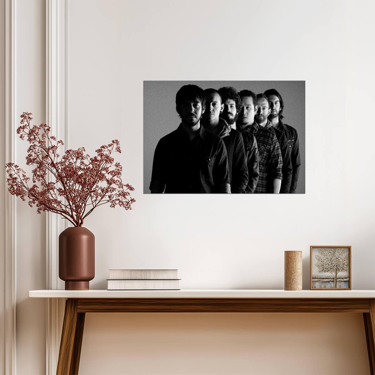 Linkin Park Band Photo | Black and White Music Poster | Alternative Rock Wall Art - Music Poster