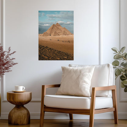 Pyramids of Giza Complex | Egypt Travel Photography | Desert Landscape Wall Art Poster - Photography Poster