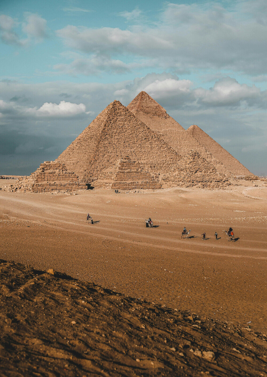 Pyramids of Giza Complex | Egypt Travel Photography | Desert Landscape Wall Art Poster - Photography Poster