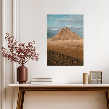 Pyramids of Giza Complex | Egypt Travel Photography | Desert Landscape Wall Art Poster - Photography Poster