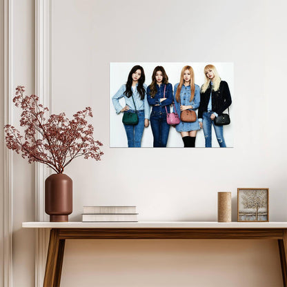 Blackpink Jisoo Jennie Rosé & Lisa | K-Pop Music Poster | Gift for Blink Fan - Music Poster