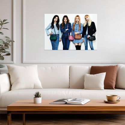 Blackpink Jisoo Jennie Rosé & Lisa | K-Pop Music Poster | Gift for Blink Fan - Music Poster
