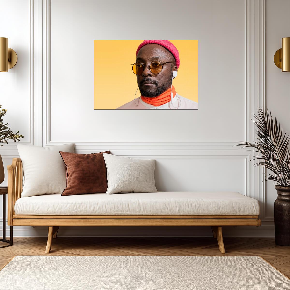 Will.i.am Colorful Portrait | Modern Music Poster | Hip Hop Fashion Art - Music Poster