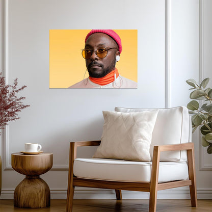 Will.i.am Colorful Portrait | Modern Music Poster | Hip Hop Fashion Art - Music Poster