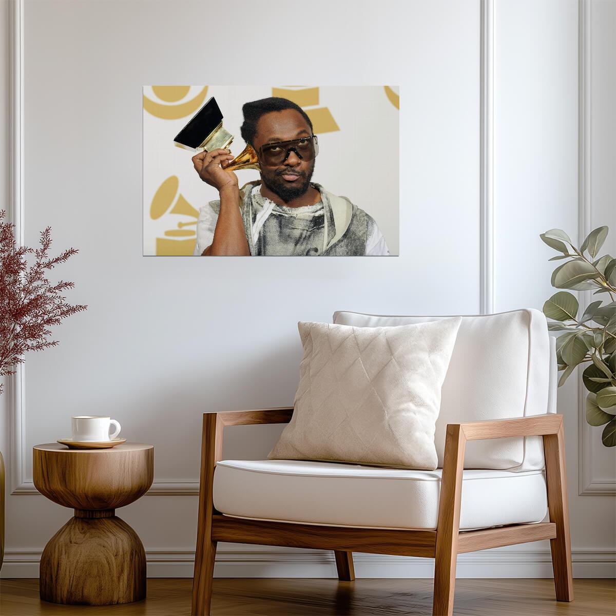 Will.i.am with Grammy Award | Music Producer Poster | Hip Hop Wall Art - Music Poster
