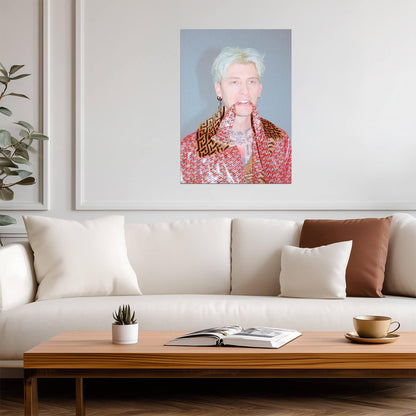 Machine Gun Kelly MGK Edgy Fashion Photoshoot | Modern Rock Star Poster | Pop Punk Wall Art - Music Poster