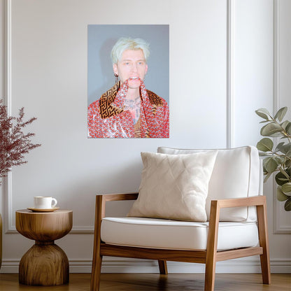 Machine Gun Kelly MGK Edgy Fashion Photoshoot | Modern Rock Star Poster | Pop Punk Wall Art - Music Poster