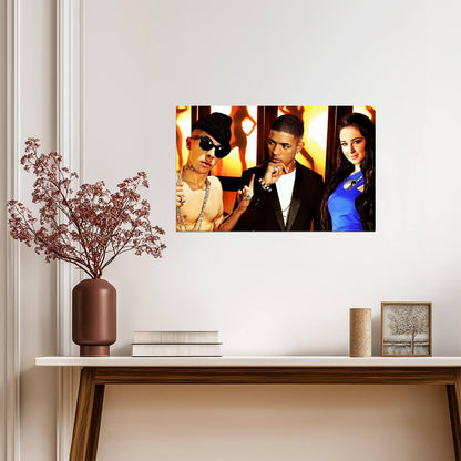 N-Dubz Vibrant Nightclub Scene | British Hip Hop Group Poster | Modern Music Art - Music Poster