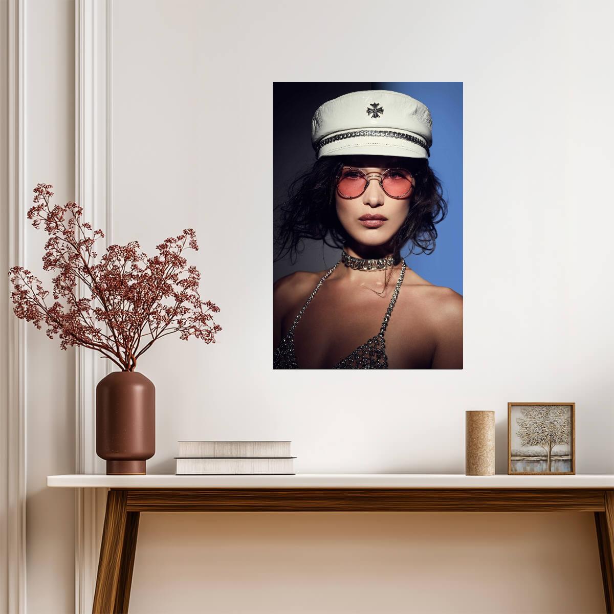 Bella Hadid High Fashion Portrait | Supermodel Wall Poster | Stylish Photoshoot Art - Celebrities Poster