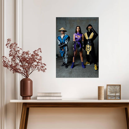 N-Dubz as Raiden Mileena & Scorpion | Mortal Kombat Cosplay Poster | Unique Music Group Art - Music Poster