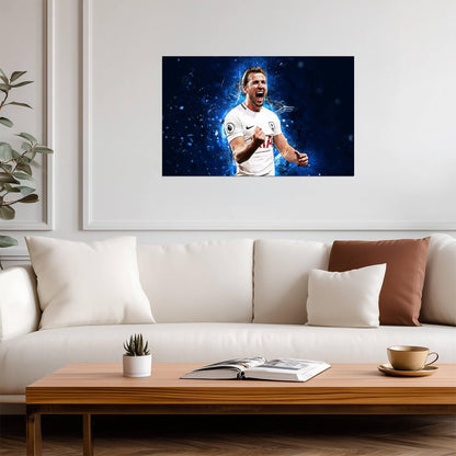Harry Kane England Celebration | Stylized Soccer Poster | Sports Art Print - Sports Poster