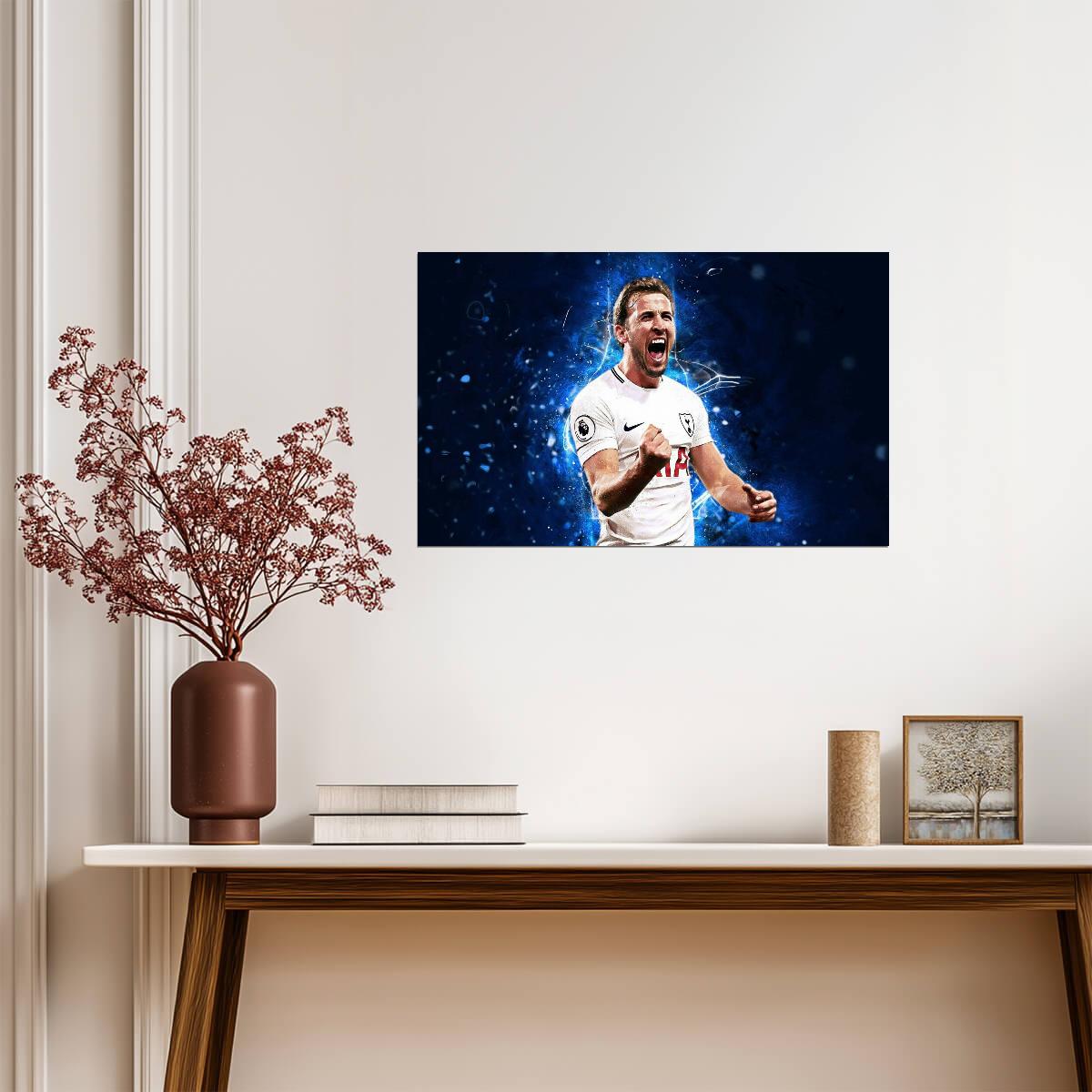 Harry Kane England Celebration | Stylized Soccer Poster | Sports Art Print - Sports Poster