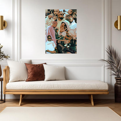 Kanye West Tribute Collage | Hip Hop Star Poster | Music Graphic Art Print - Music Poster