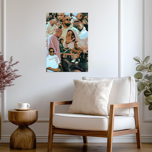 Kanye West Tribute Collage | Hip Hop Star Poster | Music Graphic Art Print - Music Poster