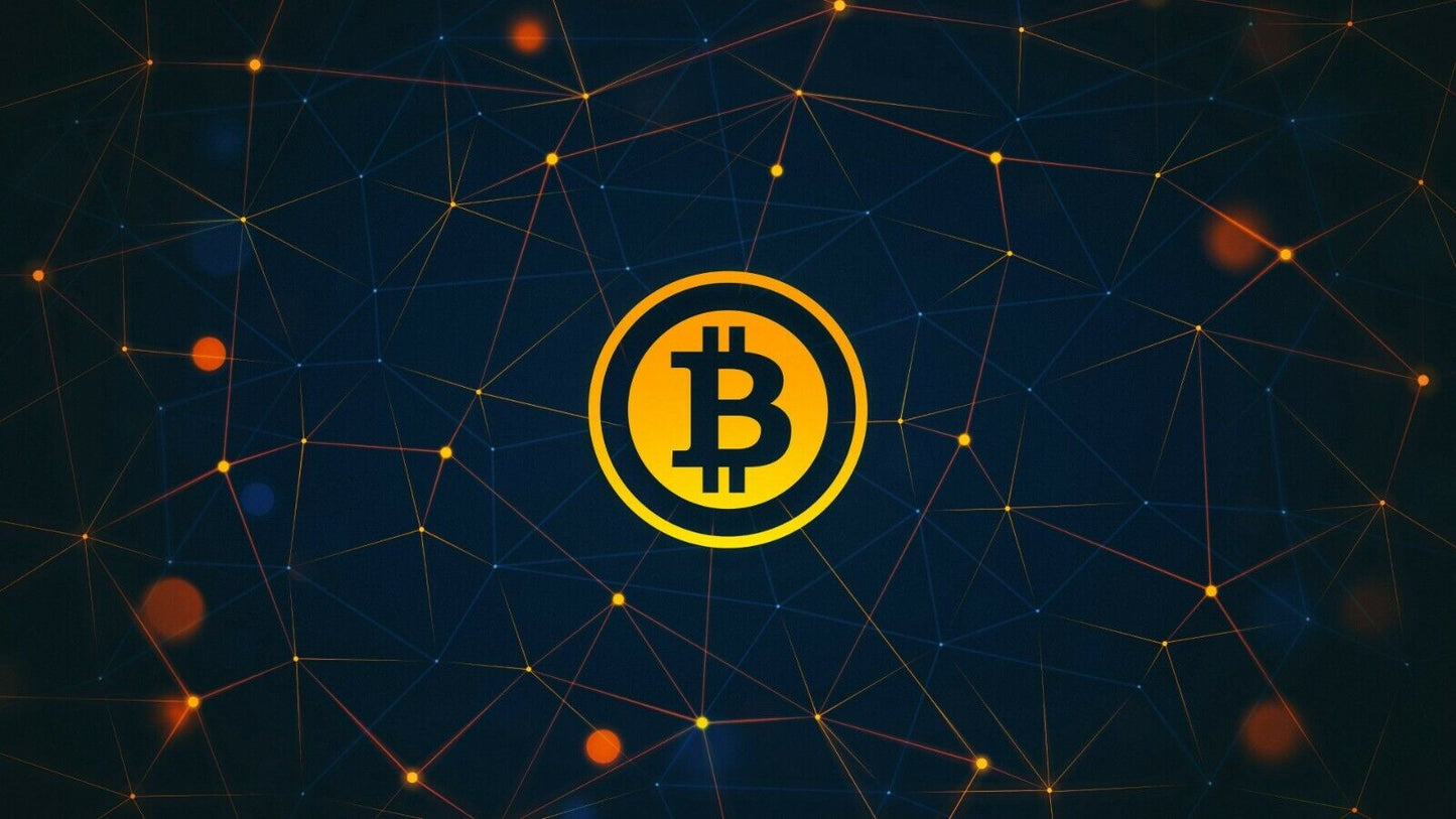 Bitcoin Cryptocurrency | Abstract Geometric Art | Crypto Poster - Graphic & Art Poster