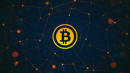 Bitcoin Cryptocurrency | Abstract Geometric Art | Crypto Poster - Graphic & Art Poster