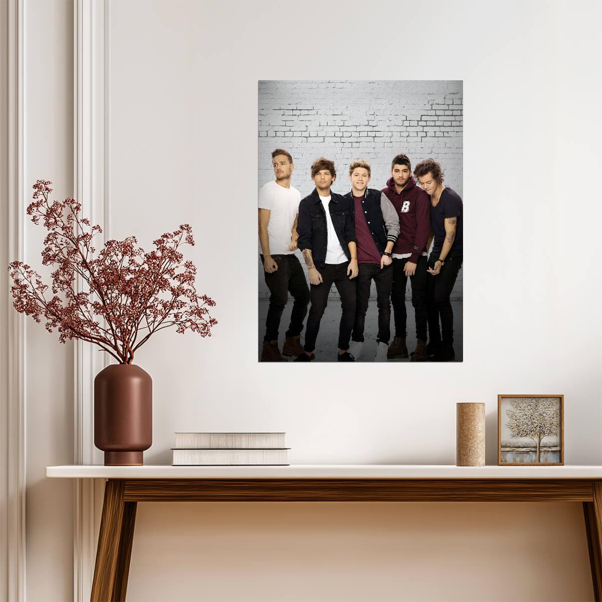 One Direction Full Band Studio Portrait | Modern Pop Music Poster | Boy Band Wall Art - Music Poster