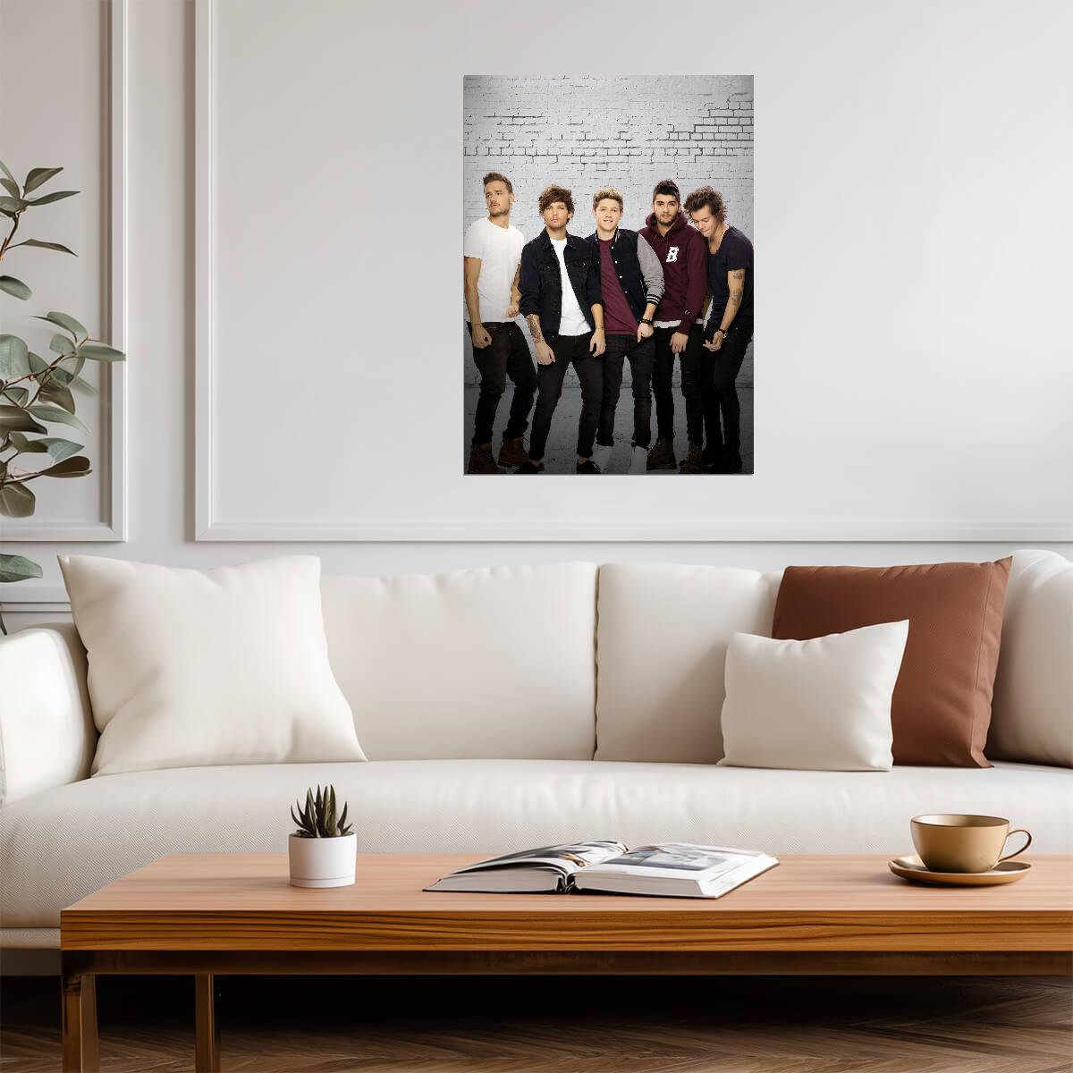 One Direction Full Band Studio Portrait | Modern Pop Music Poster | Boy Band Wall Art - Music Poster